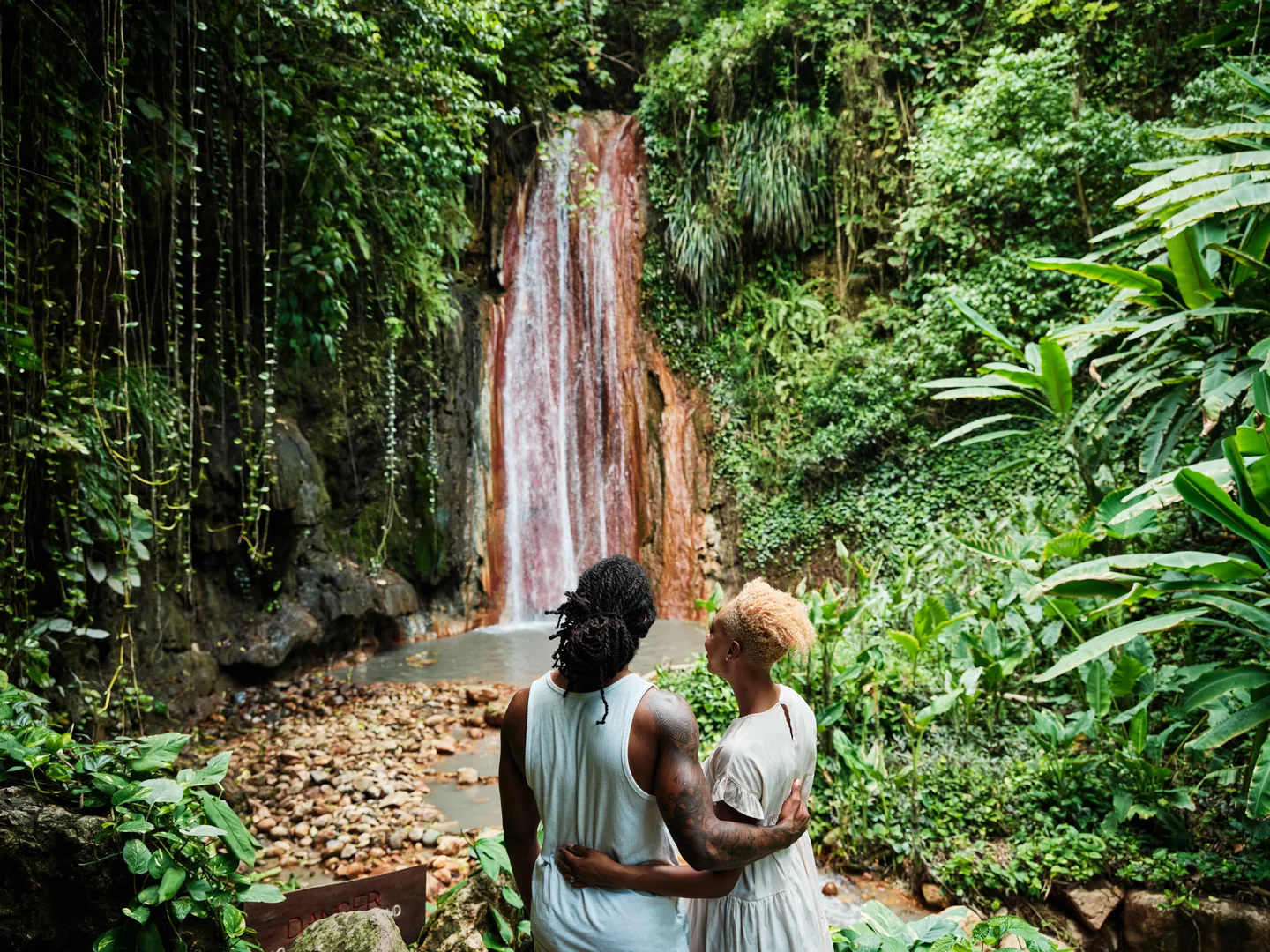 Couple at Botanical Gardens, Saint Lucia